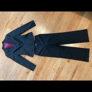 Ann Taylor Black Blazer with Purple Lining
